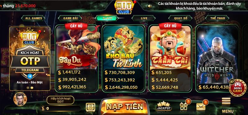 Game slot với sự đa dạng về đề tài